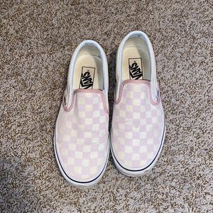 Pink checkered vans